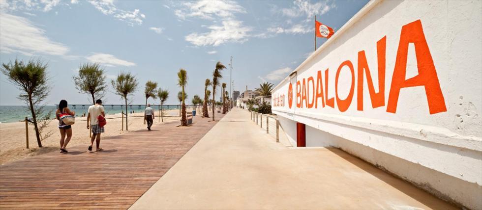 Barcelona Badalona Playa Terraza Apartment Bagian luar foto